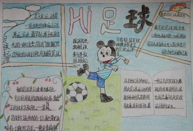 足球手抄报内容，梦想与激情的绿茵场