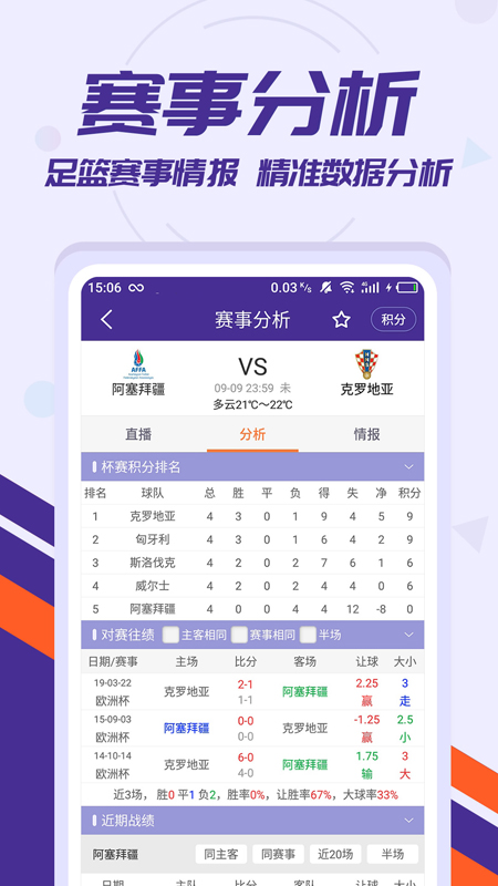 足球迷的即时快报，手机捷报比分助你掌握每一场精彩赛事