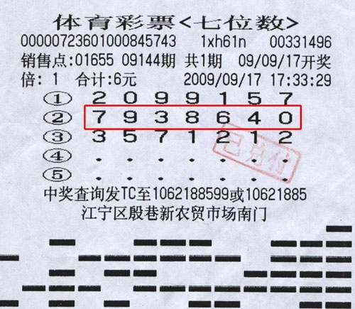 江苏体彩七位数中奖规则明细图解析