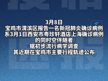宝鸡市新增确诊病例轨迹最新追踪与分析